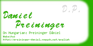 daniel preininger business card